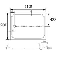 Душевой поддон ABBER AD3C119 110х90 прямоугольный, акриловый, белый — фото 8, Душевые поддоны