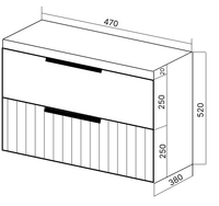 Тумба под раковину VIANT СИЦИЛИЯ 50 подвесная белый арт-VSIC50MDBEL-T2YP — фото 9, Тумбы под раковину