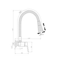 COLORADO - смеситель кухонный настенный арт-CO202.5/13S — фото 2, Смесители для кухни
