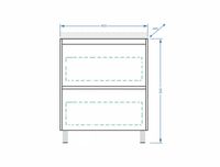 Тумба напольная "Борнео 80", 2 ящ., Люкс графит матовый, Стандарт 80 / Азур 80 SP-00001329 — фото 4, Тумбы под раковину