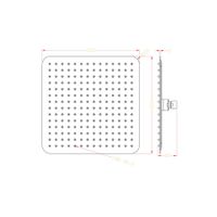 Головной душ с тропическим дождем 300х300 мм., металл, 1 режим, ЧЕРНЫЙ МАТОВЫЙ арт-KS0004CMAT — фото 2, Верхние души