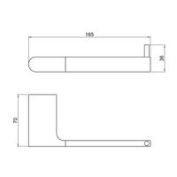 Бумагодержатель Timo Luiro 18441/17 золото матовое — фото 2, Держатели туалетной бумаги
