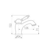Смеситель Labe для раковины, высота 140 мм, L526.5CMATC — фото 2, Смесители для раковины