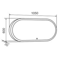 Товар: Зеркало с LED-подсветкой FLY (105*60) /AQUA DE MARCO Fly105/60 - фото 11 Зеркало с LED-подсветкой FLY (105*60) /AQUA DE MARCO Fly105/60 — фото 11, Зеркала в ванную комнату