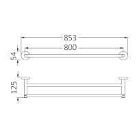 Полотенцедержатель двойной Timo Saona 13056/20 золото шлифованное — фото 2, Полотенцедержатели