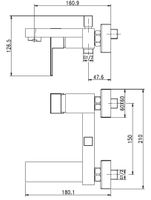 Смеситель для ванны с душем Aquanet Blanco AF420-20W — фото 4, Смеситель для ванны