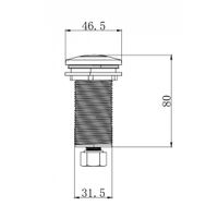 Пневмокнопка Milacio MC.032.SS, нержавеющая сталь — фото 1, Прочие аксессуары и комплектующие