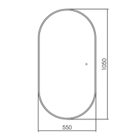 550x1050 Зеркало с подсветкой и подогревом, универсальный монтаж арт-AQM9108G — фото 4, Зеркала в ванную комнату
