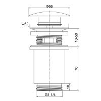 Товар: Донный клапан Timo 8011/20 золото шлифованное - фото 2 Донный клапан Timo 8011/20 золото шлифованное — фото 2, Донные клапаны
