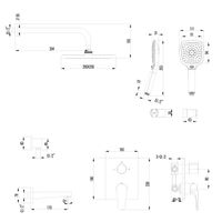 Shift Смеситель для ванны и душа, монолит.излив 170мм встраиваемый, р/ОД, хром, LM, арт-LM4322C — фото 2, Встраиваемые душевые комплекты