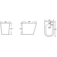 Биде IBERICA BLANCA BURGOS BIDE глянцевый белый (IB.BRA.B32) — фото 5, Биде напольные