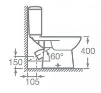 ACCESS Унитаз-компакт, косой выпуск, 2-х режимная арматура, сиденье дюропласт Soft-close, Cip up, RO арт-734P23900Y — фото 13, Напольные унитазы