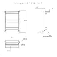 Товар: Полотенцесушитель Идеал комби НП 3 П 80*50 (ЛЦ17) арт-Идеал/комби3/нп8050П - фото 2 Полотенцесушитель Идеал комби НП 3 П 80*50 (ЛЦ17) арт-Идеал/комби3/нп8050П — фото 2, Водяные полотенцесушители
