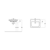 Умывальник SOFT 55, Dreja арт-13055-KL — фото 2, Раковины подвесные