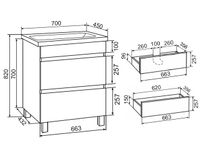 Тумба напольная SYDNEY 70 /2ящ/ AQUA DE MARCO 2070WCSYD/1 — фото 10, Тумбы под раковину