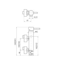 SEINA - смеситель для душа, ЦВЕТ БРОНЗА арт-SE980.5SM — фото 2, Смеситель для душа