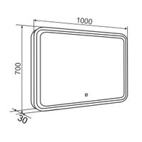 Товар: Зеркало с LED-подсветкой BALATON (100*70) /AQUA DE MARCO Bal100/70 - фото 11 Зеркало с LED-подсветкой BALATON (100*70) /AQUA DE MARCO Bal100/70 — фото 11, Зеркала в ванную комнату