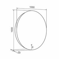Зеркало с LED-подсветкой MILAN (100) круглое /AQUA DE MARCO MIL100 — фото 7, Зеркала в ванную комнату