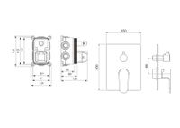 ОБЕРОН смеситель для ванны 3 режима (внешняя и скрытая часть), шлиф. золото арт-AQ1247BG — фото 2, Смеситель для ванны