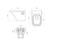 ПЭК ЛАЙН rimless (подвес. безободковый унитаз с тонким сиденьем SC, инсталляция,панель черн, САНТЕК 1WH501778 — фото 8, Экраны для ванн