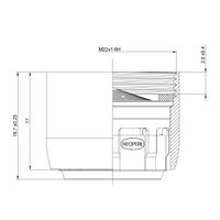 Аэратор NEOPERL CASCADE D22, внешний, функция самоочистки, экономия расхода воды (13,5-15,0 л/мин), арт-NP12301ASLC-BL — фото 2, Комплектующие для смесителей