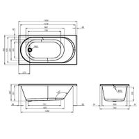 W94A-140-070W-A X-joy Ванна акриловая 140х70 см — фото 7, Акриловые ванны