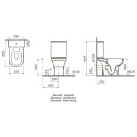 S50 Напольный безободковый Open-back с бачком и сиденьем микролифт арт-9797B003-7204 — фото 3, Напольные унитазы