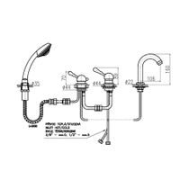 Товар: Смеситель Labe для ванной, на 4-е отверстия, переключатель керамический, бронзовый, арт-L462.5PSM - фото 2 Смеситель Labe для ванной, на 4-е отверстия, переключатель керамический, бронзовый, арт-L462.5PSM — фото 2, Смеситель для ванны