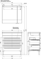 Тумба под раковину Aquanet Верона 75 белый (напольная 3 ящика) 00178254 — фото 11, Тумбы под раковину
