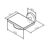 A85A34244 X-Joy, Стеклянная мыльница с настенным держателем, роз. золото — фото 7, Мыльницы