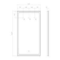 Зеркало с подсветкой VIGO Roberta Comfort 600 167 — фото 9, Зеркала в ванную комнату