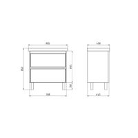 Товар: Тумба LUXURY PLUS, 80 см, подвесная/напольная, 2 ящик, белый матовый арт-99.2031 - фото 2 Тумба LUXURY PLUS, 80 см, подвесная/напольная, 2 ящик, белый матовый арт-99.2031 — фото 2, Тумбы под раковину