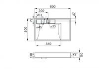 Раковина РЕЙН 80, белая арт-1A72113KRW010 — фото 6, Раковины на стиральную машину