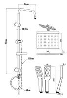 CREAVIT Душевой гарнитур арт-SH630 — фото 2, Душевые стойки
