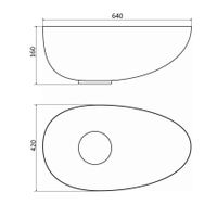 Раковина Tuscany 620 овальная, белый матовый, MonteBianco арт-12002 — фото 5, Раковины накладные