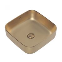 Раковина накладная ABBER Rechteck золото матовое арт-AC2211MMG — фото 5, Раковины накладные