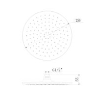Лейка душевая верхняя, круглая, 256 мм, хром, блистер, LM, арт-LM8132C — фото 2, Верхние души