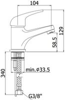 Смеситель для раковины Paffoni Apollo APM071CR — фото 2, Смесители для раковины