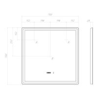 Зеркало с подсветкой VIGO Geometry Luxe 700 арт-209 — фото 10, Зеркала в ванную комнату