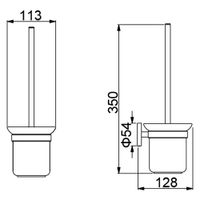 Щетка для туалета Timo Saona 13061/16 белый матовый — фото 2, Аксессуары для туалета