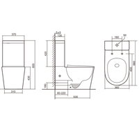 Унитаз-компакт IBERICA BLANCA BURGOS MAXI BIDE Tornado с функцией биде, белый (IB.BRM.124.1B1B) — фото 7, Напольные унитазы