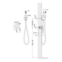 Товар: Смеситель встроенный с гигиеническим душем Timo Saona 2389/18SM черное золото - фото 2 Смеситель встроенный с гигиеническим душем Timo Saona 2389/18SM черное золото — фото 2, Гигиенические души