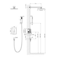 Душевая система встроенная Timo Selene SX-2069/16SM белый матовый — фото 2, Душевые системы