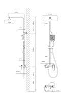 Душевая стойка Dice VSFS-4C12BN с изливом, брашированный никель — фото 3, Душевые стойки