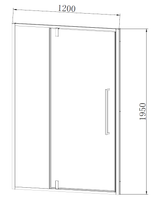 Душевая дверь Slim-N VDP-4SN120CLGM, вороненая сталь, стекло прозрачное — фото 4, Душевые двери в нишу