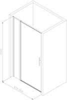 Товар: Душевая дверь Allen Brau Priority 100 3.31004.00G хром - фото 3 Душевая дверь Allen Brau Priority 100 3.31004.00G хром — фото 3, Душевые двери в нишу