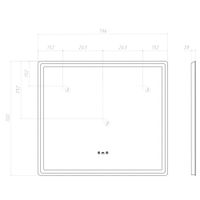 Зеркало с подсветкой VIGO Geometry Step 800 234 — фото 9, Зеркала в ванную комнату