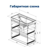 Тумба под раковину Aquanet Вега 90 белый глянец арт-00316683 — фото 9, Тумбы под раковину