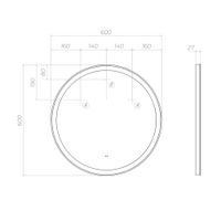 Зеркало с подсветкой VIGO Cosmo Comfort 600 138 — фото 9, Зеркала в ванную комнату