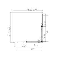 Душевой уголок Dice , 900*900, черный, стекло прозрачное арт-VSS-4D900CLB — фото 5, Квадратные душевые уголки